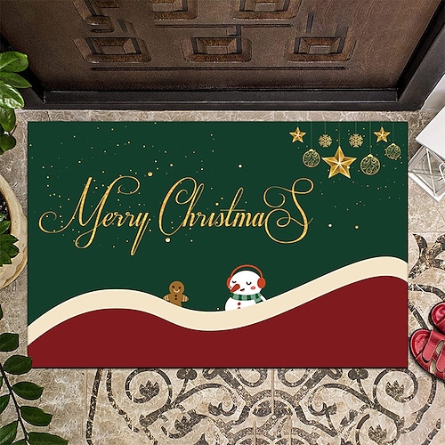 

Christmas Floor Mat Cartoon Santa Claus Decorative Carpet Entry Door Mat