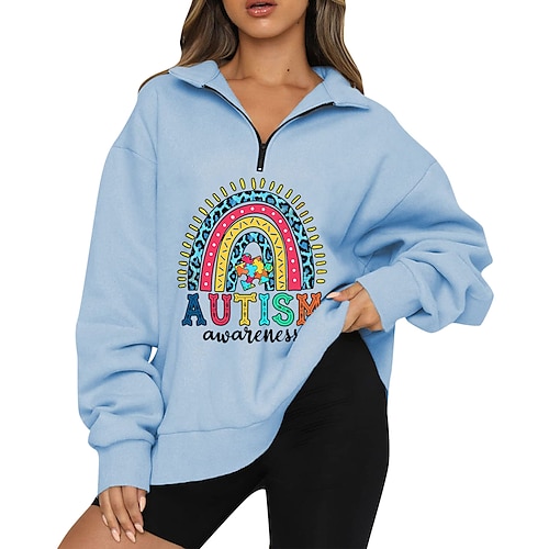 

Women's Sweatshirt Sportswear Zipper Green Blue Brown Solid Color Casual Hoodie Long Sleeve S M L XL 2XL 3XL