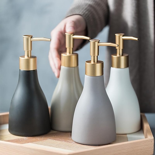 

Ceramic Soap Dispenser 280ml Hand Sanitizer Bottle Press Bottle Dispenser Shampoo Body Wash Bathroom