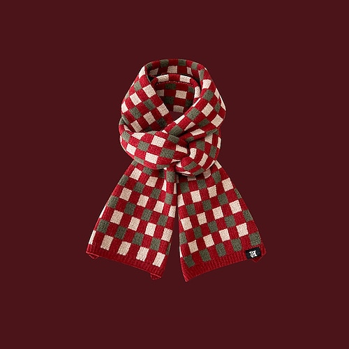 

Women's Women's Shawls & Wraps Christmas Street Daily Red Scarf Plaid