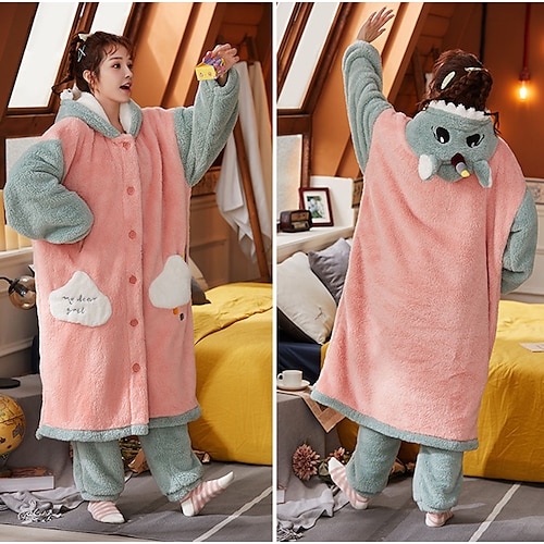 

Adults' Nightwear Wearable Blanket Hoodie Unicorn Character Onesie Pajamas Flannel Cosplay For Men and Women Carnival Animal Sleepwear Cartoon Festival / Holiday Costumes / Pants / Pants