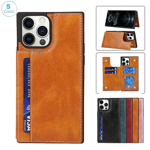 

Phone Case For Apple Back Cover iPhone 12 Pro Max 11 SE 2022 X XR XS Max 8 7 Plus Card Holder Slots Magnetic Flip Shockproof Heart Solid Colored TPU PU Leather