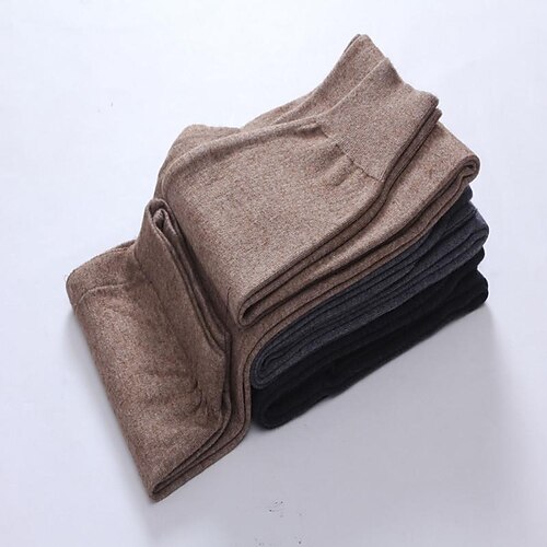 

Women's Fleece Pants Tights Leggings Camel Light Grey Dark Grey High Waist Casual Home Vacation High Cut High Elasticity Thermal Warm Solid Colored L XL 2XL