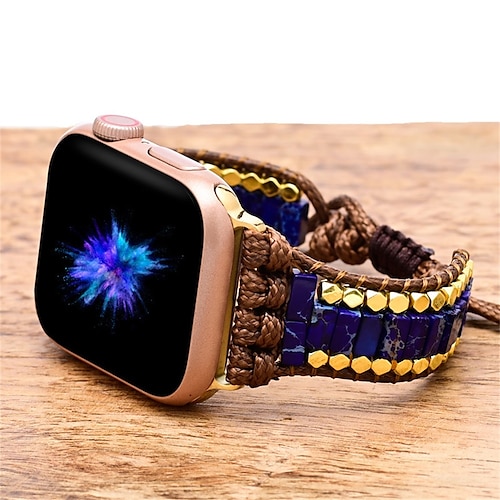 

1PC Smart Watch Band Compatible with Apple iWatch Apple Watch Ultra 49mm Series 8/7/6/5/4/3/2/1 / SE Handmade Braided Rope for iWatch Smartwatch Strap Wristband Fabric Handmade Multilayer Adjustable