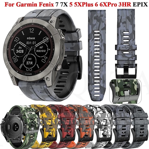 

1 pcs Smart Watch Band for Garmin Fenix 7/6/5/5 Plus Instinct 2/2 Solar / Solar / Instinct Standard Forerunner 945/935/745 Fenix 7X / 6X Pro / 5X / 3/3 HR 22mm 26mm Silicone Smartwatch Strap