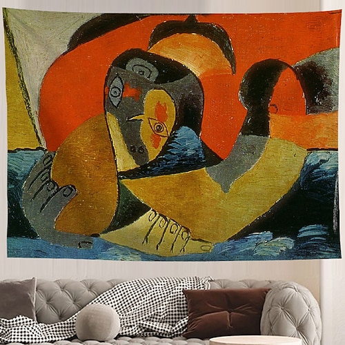 

picasso tapeçaria de parede grande decoração de arte cobertor cortina pendurada em casa quarto decoração de sala de estar poliéster