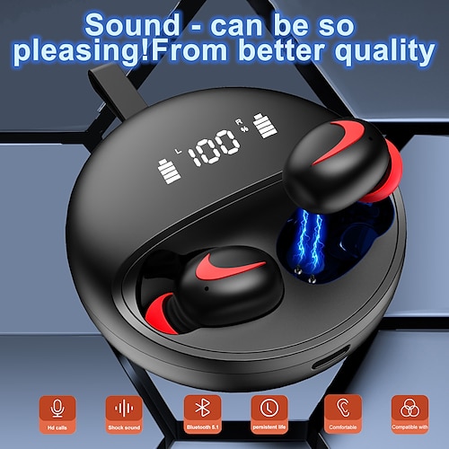 

TWS Bluetooth Earphones Wireless Headphones with Mic Touch Control Wireless Bluetooth Headset Earbuds