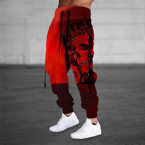 

Men's Sweatpants Joggers Trousers Drawstring Elastic Waist 3D Print Graphic Prints Comfort Breathable Sports Outdoor Casual Daily Cotton Blend Terry Streetwear Stylish Blue Khaki Micro-elastic