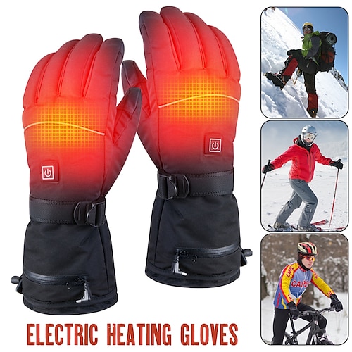 Heated Gloves Thermal Women Men USB Electric Heating Gloves Skiing  Motorcycle Water-resistant Warm Cycling Thermal Gloves Winter 2024 - $23.99