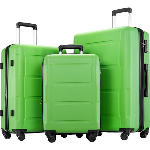 

Expanable Spinner Wheel 3 Piece Luggage Set ABS Lightweight Suitcase with TSA Lock