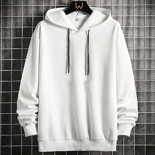 

Men's Hoodie Blue Red Gray White Black Hooded Plain Sports & Outdoor Daily Sports Active Streetwear Cool Fall Spring Clothing Apparel Hoodies Sweatshirts Long Sleeve