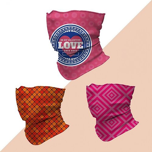 

Neck Gaiter Neck Tube Neck Gaiter Neck Tube Bandana Sports Scarf Face Mask Sunscreen UV Resistant Cycling Quick Dry Bike / Cycling Deep Pink Light powder Pink for Men's Women's Camping / Hiking