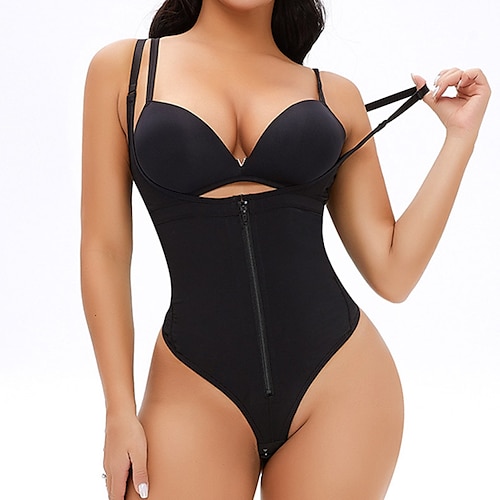 

Mujer Curva Talla extra Espalda al Aire Color sólido Sensual Con Tirantes Otoño Invierno Color Caquí Negro Talla grande L XL 2XL 3XL 4XL / Talla Grande