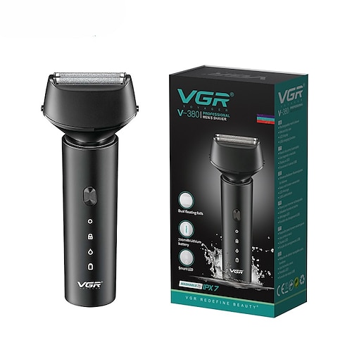 

VGR380 Razor Electric Wholesale Portable Home Black IPX7 Full Body Waterproof Men's Reciprocating Razor