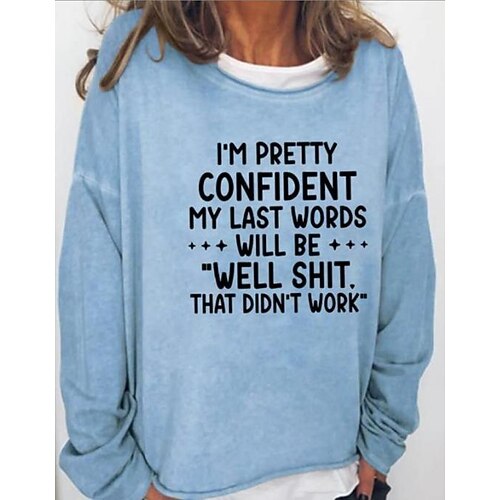 

Women's Sweatshirt Pullover Active Vintage Black Blue khaki Casual Round Neck Long Sleeve S M L XL 2XL 3XL