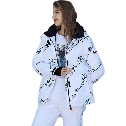 

Women's Ski Jacket Snow Jacket Outdoor Winter Thermal Warm Windproof Breathable Lightweight Hooded Windbreaker Winter Jacket for Skiing Snowboarding Winter Sports