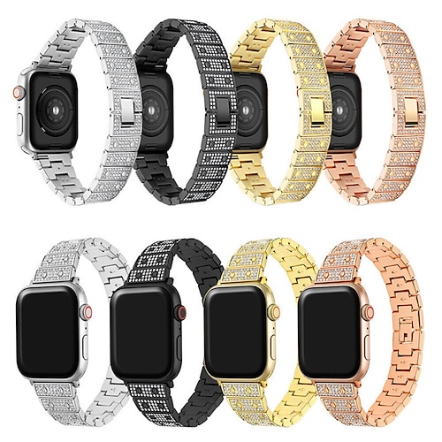

1PC Smart Watch Band Compatible with Apple iWatch Apple Watch Ultra 49mm Series 8/7/6/5/4/3/2/1 / SE Metal Band for iWatch Smartwatch Strap Wristband Stainless Steel Adjustable Breathable Quick