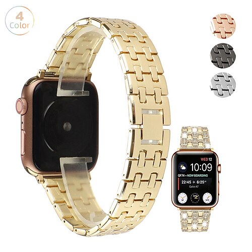 

1PC Smart Watch Band Compatible with Apple iWatch Apple Watch Ultra 49mm Series 8/7/6/5/4/3/2/1 / SE Metal Band for iWatch Smartwatch Strap Wristband Alloy Adjustable Breathable Quick Release