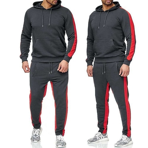 

Per uomo Felpa con cappuccio Tuta Da Ginnastica Tuta da ginnastica Tute da jogging Nero Bianco Giallo Rosso Grigio Con cappuccio Color Block Collage 2 pezzi Sportivo Giornaliero Sport Essenziale