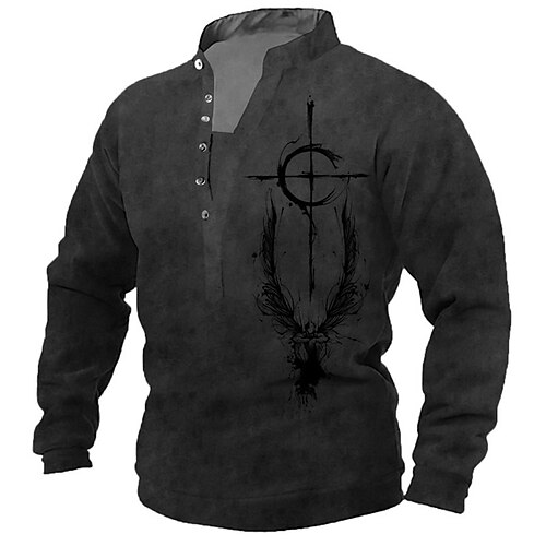 

Men's Sweatshirt Pullover Green Blue Black Standing Collar Graphic Prints Print Casual Daily Sports 3D Print Streetwear Designer Casual Spring Fall Clothing Apparel Hoodies Sweatshirts Long Sleeve
