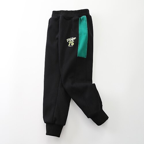 

Kids Girls' Sweatpants Color Block Fashion Outdoor Cotton 3-7 Years Winter Black Dark Gray Gray / Fall