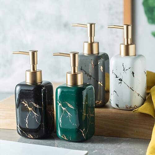 

Ceramic Soap Dispenser 300ml Hand Sanitizer Bottle Press Bottle Dispenser Shampoo Body Wash Bathroom