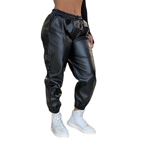 

Women's Pants Trousers Pocket Solid Color Basic Standard Winter Black