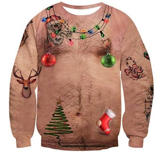 

Men's Sweatshirt Pullover Camel Crew Neck Christmas Tree Graphic Prints Print Daily Sports Holiday 3D Print Basic Streetwear Designer Spring & Fall Clothing Apparel Hoodies Sweatshirts Long Sleeve