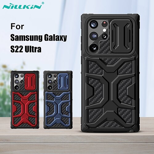 

Phone Case For Samsung Galaxy Back Cover S22 Ultra with Windows Full Body Protective Four Corners Drop Resistance Armor TPU PC