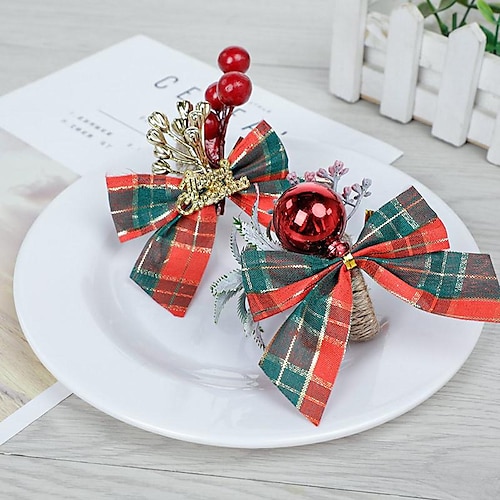 

Christmas Elements Napkin Buckle Hotel Banquet Towel Ring Mouth Cloth Ring for Party and Dining Room