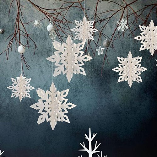 

Christmas Snowflake Decoration Wedding Snow Scene Decoration Props Hanging Curtain Hanging Window Shopping Mall Scene