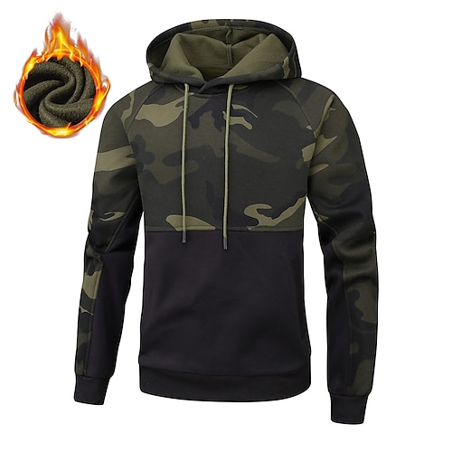 

Men's Hoodie Green Khaki Black Hooded Graphic Print Camo / Camouflage Sports & Outdoor Streetwear Cool Designer Casual Winter Fall Clothing Apparel Hoodies Sweatshirts Long Sleeve / Spring