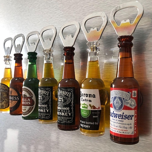 

Creative personality beer bottle opener retro refrigerator stickers home accessories living room table bar decoration small ornaments