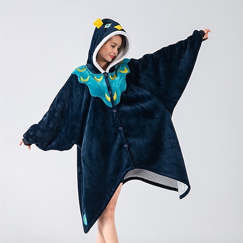 

Adults' Nightwear Wearable Blanket Hoodie Cartoon Character Onesie Pajamas Flannel Cosplay For Men and Women Carnival Animal Sleepwear Cartoon Festival / Holiday Costumes