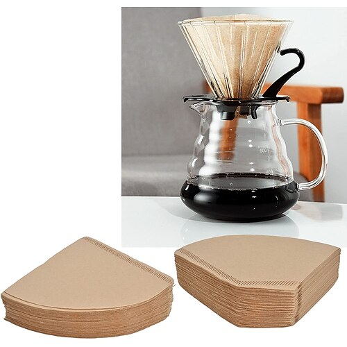 

Comyglog V60 Filter, Cone Coffee Filters, Coffee Filter 2 Cone Paper, 1-4 Cup, 40 Count, Natural Paper Coffee Filter