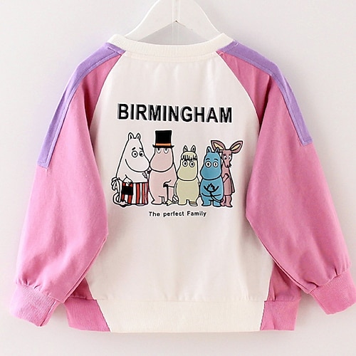 

Kids Girls' T shirt Animal Outdoor Long Sleeve Daily Cotton 7-13 Years Winter Blue Pink / Fall