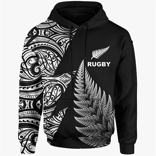 

Men's Unisex Hoodie Pullover Hoodie Sweatshirt Black Hooded Tribal Graphic Prints Print Daily Sports 3D Print Streetwear Casual Big and Tall Spring & Fall Clothing Apparel Hoodies Sweatshirts Long