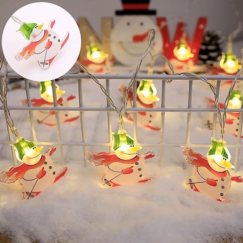 

Christmas Santa Tree LED String Lights Decorations 3m-20LEDs 1.5m-10LEDs Lady Festive Lights Battery Powered New Year Christmas Holiday Party Home Decor