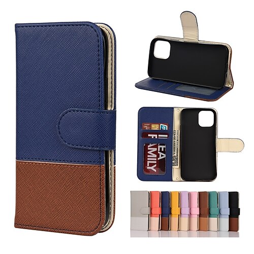 

Phone Case For Apple Wallet Card iPhone 14 Pro Max 13 12 11 Pro Max Mini X XR XS 8 7 Plus Wallet Full Body Protective Card Holder Slots Solid Colored TPU PU Leather