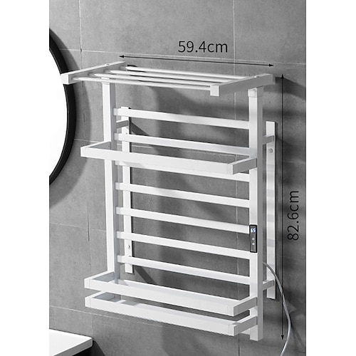 

Intelligent Electric Towel Rack Bathroom Towel Bar Electric Heating Constant Temperature Drying Perforated Free Towel Rack