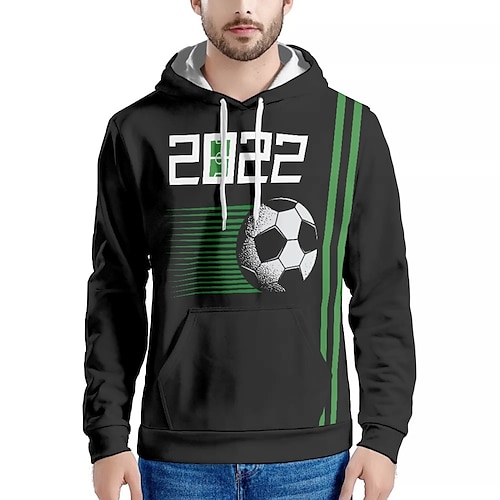 

Inspired by World Cup Qatar 2022 Football Soccer Hoodie Cartoon Manga Anime Classic Front Pocket Street Style Hoodie For Men's Women's Unisex Adults' 3D Print 100% Polyester