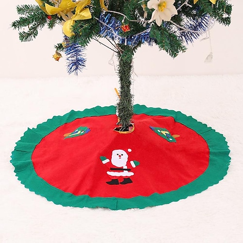 

Christmas Tree Skirt Christmas Decoration 90cm Red Santa Claus Christmas Tree Decoration Ornaments