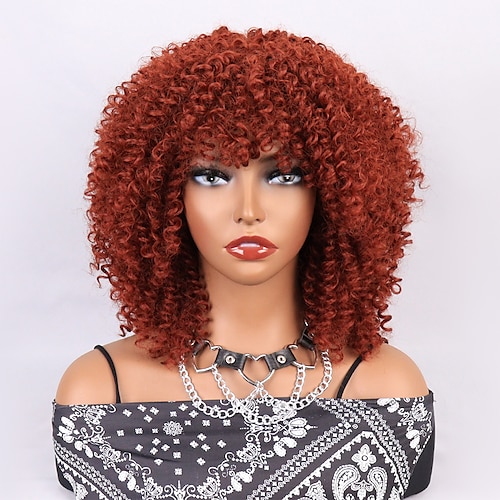 

Cosplay Costume Wig Synthetic Wig Cosplay Jerry Curl Afro Curly Asymmetrical Braid Wig 12 inch Light golden Light Brown Dark Brown Silver grey Chestnut Brown Synthetic Hair 12 inch Women's Anime