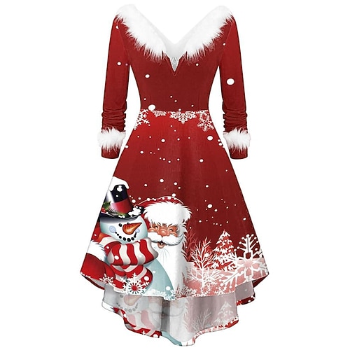 christmas suit dress Santa Santa Claus Fancy Dress Women's Christmas Dailywear Adults Christmas Carnival Masquerade Christmas Eve Christmas Party Dress 2026 elegant red christmas dress