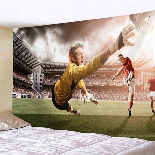 

coupe du monde football grande tapisserie murale art décor couverture rideau suspendu maison chambre salon décoration polyester