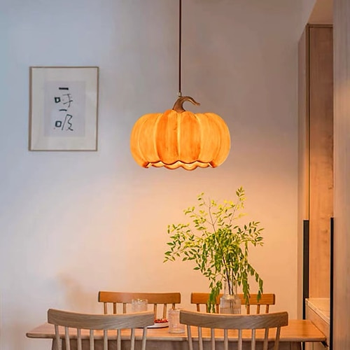 

Wooden Pumpkin Pendant Lamp 25 cmLantern Design Pendant Light Resin Electroplated Modern 110-240V