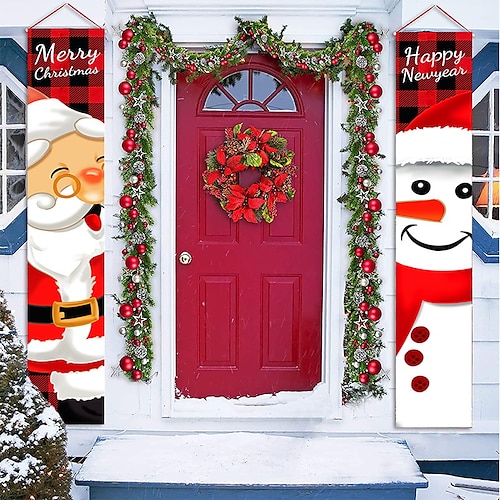 

Christmas Couplets Christmas Party Party Decorations Background Cloth Banner Door Hanging