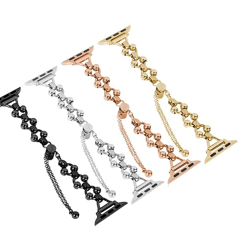 

1PC Smart Watch Band Compatible with Apple iWatch Series 8/7/6/5/4/3/2/1 / SE Jewelry Bracelet for iWatch Smartwatch Strap Wristband Stainless Steel Waterproof Luxury Adjustable