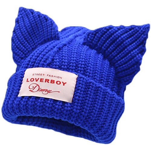 

Hat Winter Hats Women's Pink Khaki Royal Blue Street Dailywear Daily Knit Pure Color Warm Breathable
