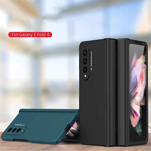 

Phone Case For Samsung Galaxy Flip Z Fold 4 Bumper Frame Pencil Holder Full Body Protective Solid Colored TPU